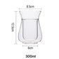 (Gift Box) 300ml Double Wall Serving Glass Cup with Lid w/ Teaballs Options