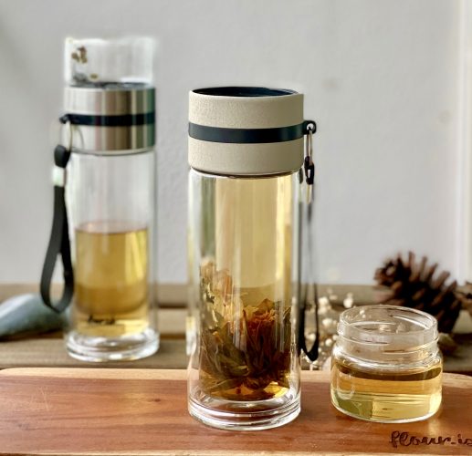 (Gift Box) 350ml Double Wall Heat-Resistant Glass Tumbler /w Tea Options
