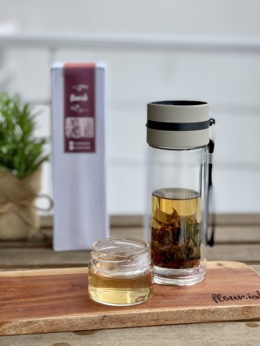 (Gift Box) 350ml Double Wall Heat-Resistant Glass Tumbler /w Tea Options