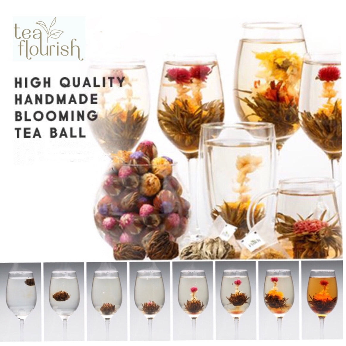 (Gift Box) 350ml or 450ml Double Wall Borosilicate Glass Cup with Assorted Teaballs