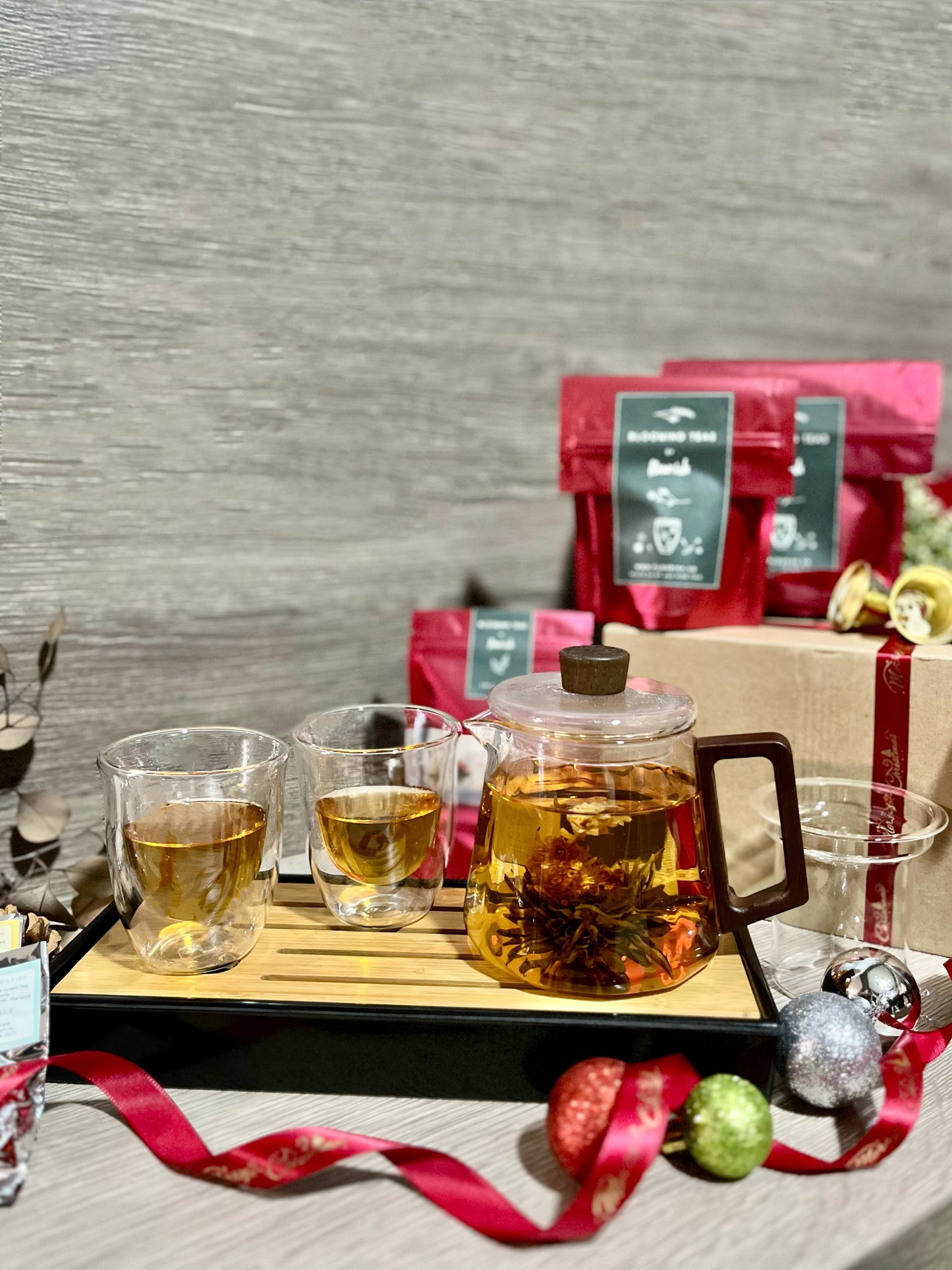 (Gift Box) 500ml Teapot Set w/ Blooming Teaballs