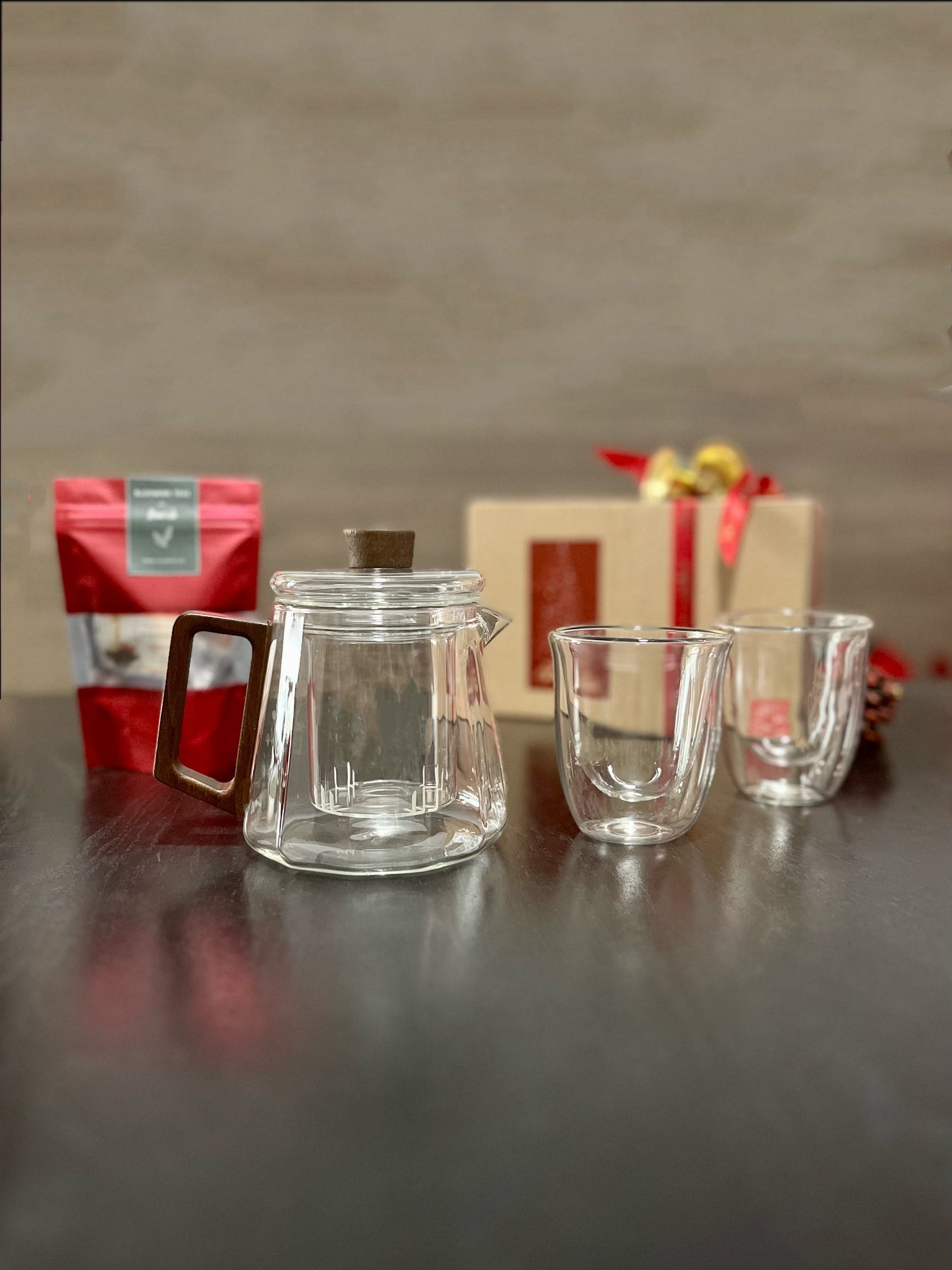 (Gift Box) 500ml Teapot Set w/ Blooming Teaballs