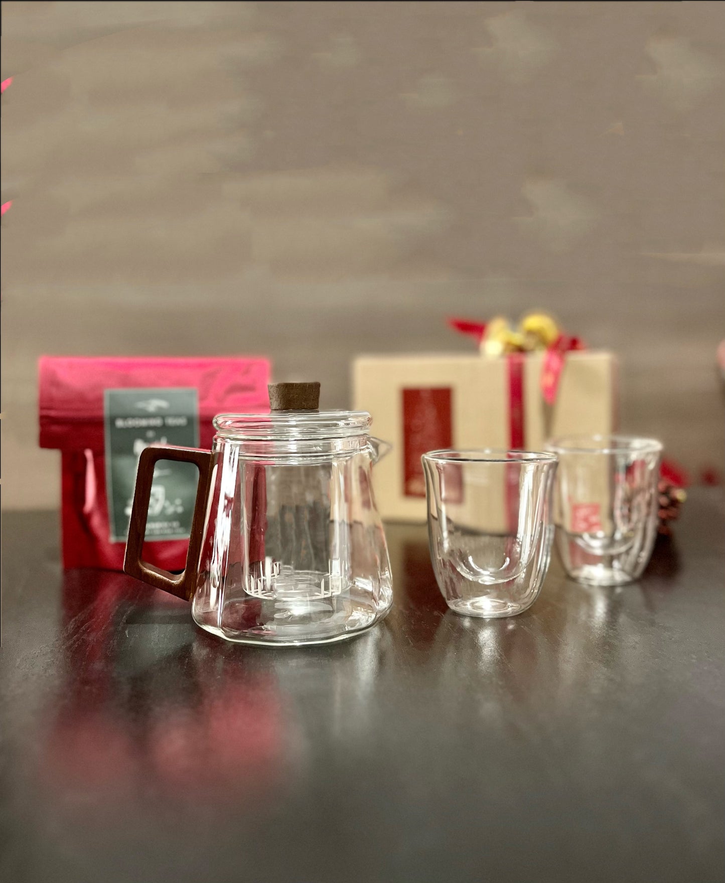 (Gift Box) 500ml Teapot Set w/ Blooming Teaballs