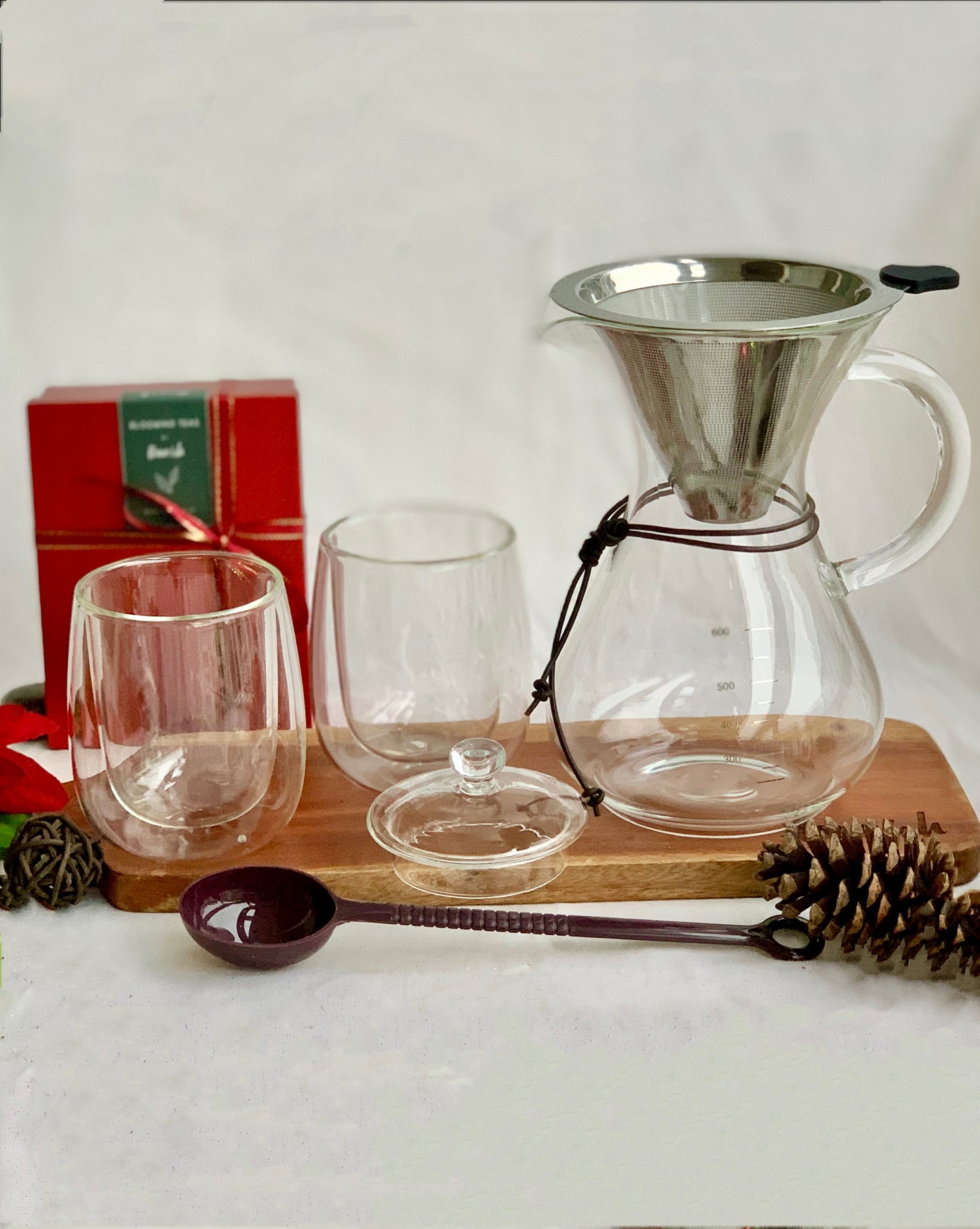 (Gift Box) Coffee/Tea Carafe Bundle w/ Blooming Teaballs