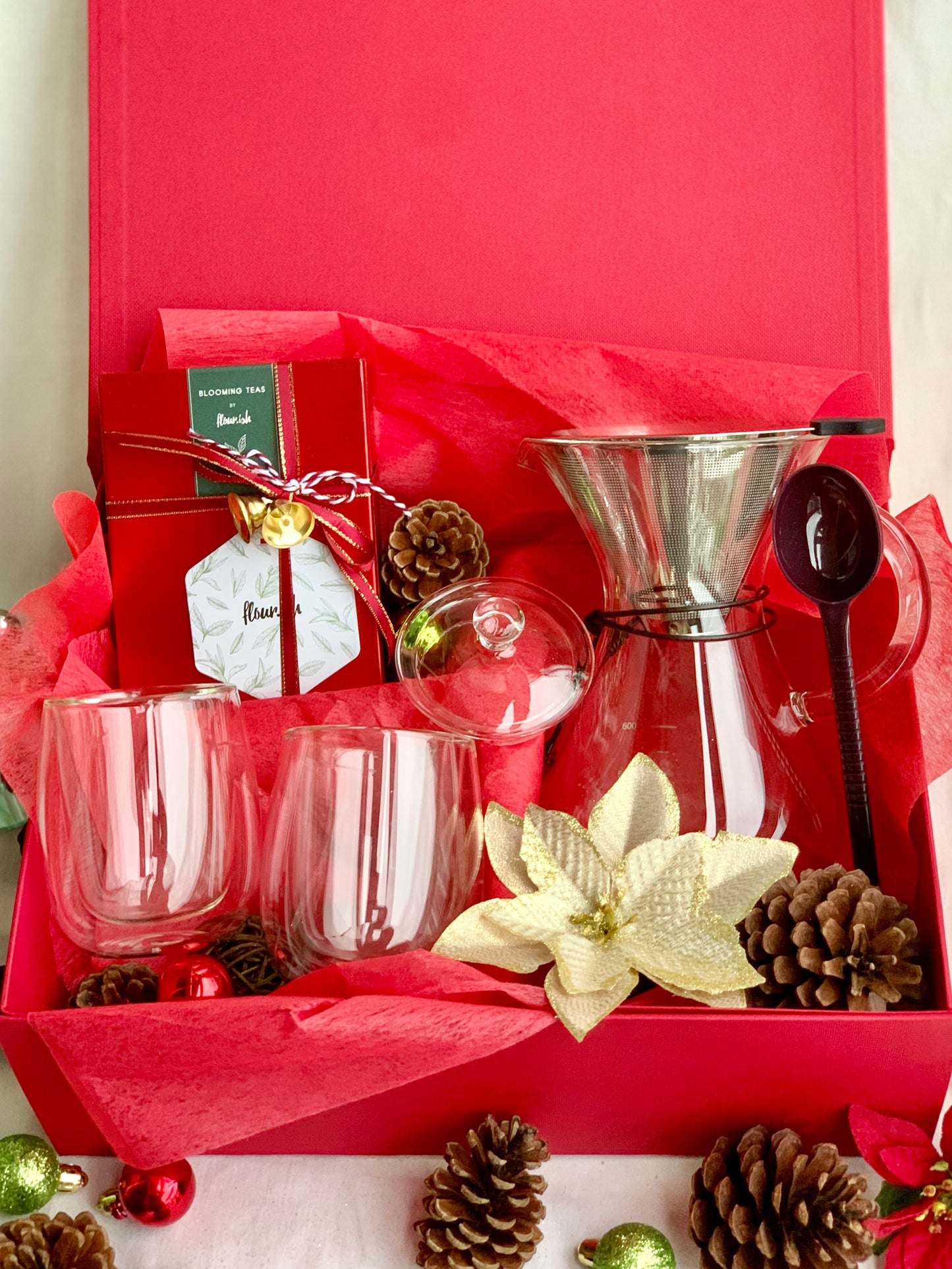 (Gift Box) Coffee/Tea Carafe Bundle w/ Blooming Teaballs