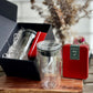 (Gift Box) 450ml Double Wall Insulated Glass Cup Set with Assorted Teaballs