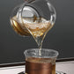 (Gift Box) 400ml Wooden Handle Serving Glass Cup /w Glass Cups & Tea Options
